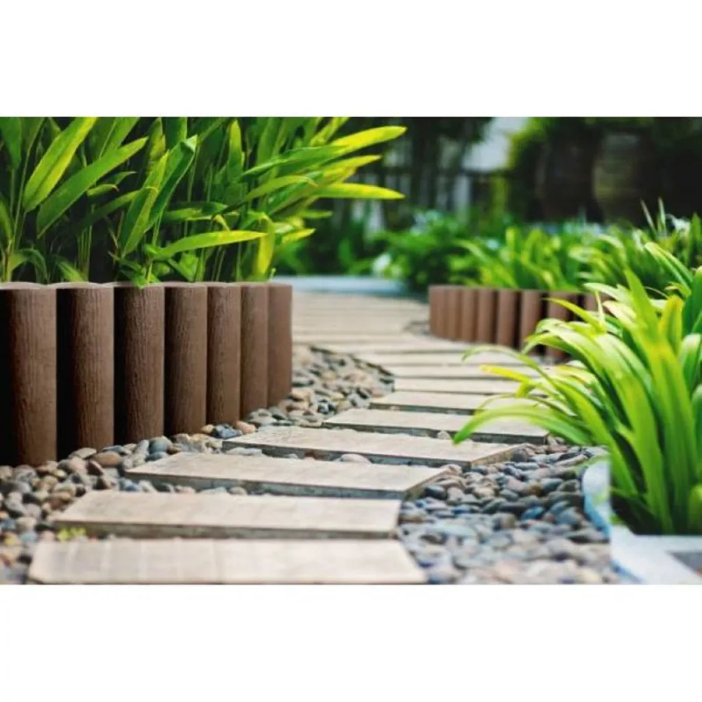 Plastic Lawn Edging green 2.3m x 25.5cm | Garden edging