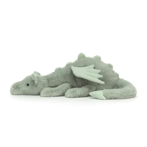 Jellycat Soft Toy, Cuddly toy - Sage Dragon, Size: Medium - H12 X W50 CM