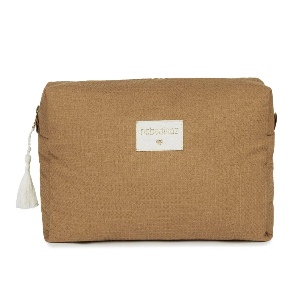 Nobodinoz Nest Cot Stossstange Wabe - Caramel