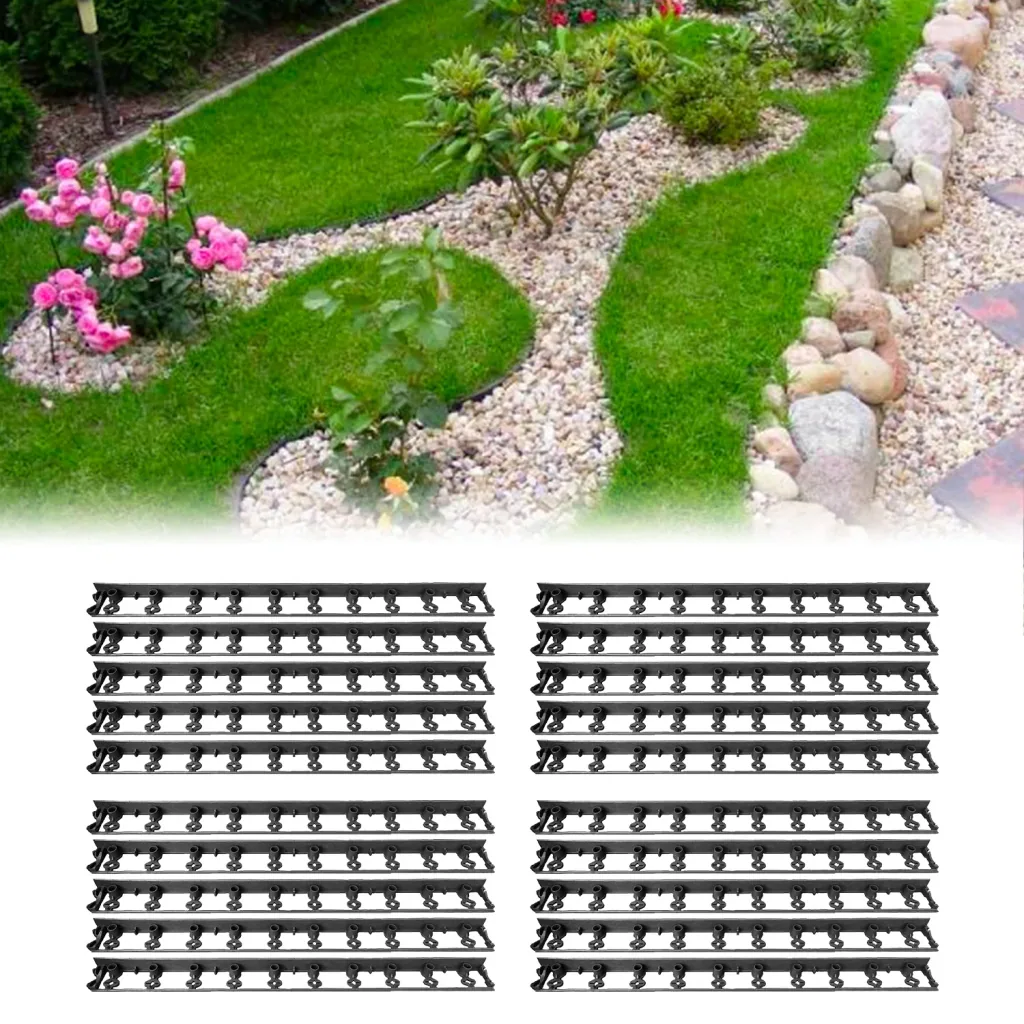 20 Pack Plastic Lawn Edging 20m | Garden edging