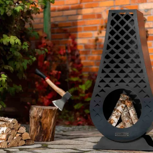 AVANGARDO Garden Fireplace with Cooking Plate