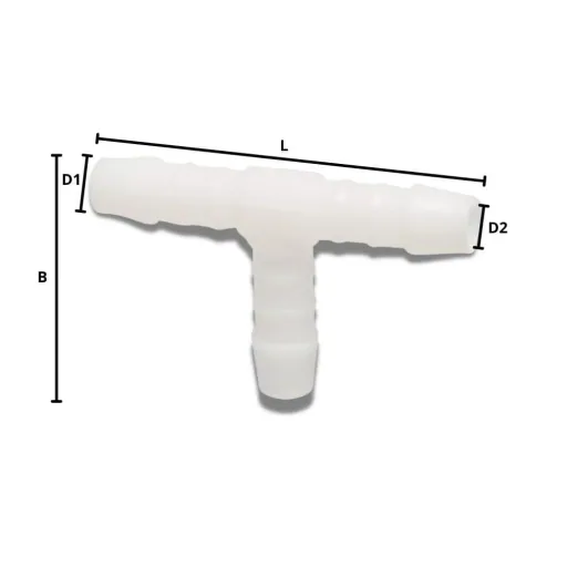 15mm Hose Connector - Plastic T Fitting