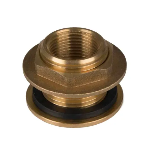 Brass Tank Fitting, Rain Barrel Connector, 25mm Hose Barb