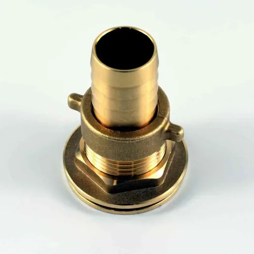 Brass Tank Fitting, Rain Barrel Connector, 25mm Hose Barb