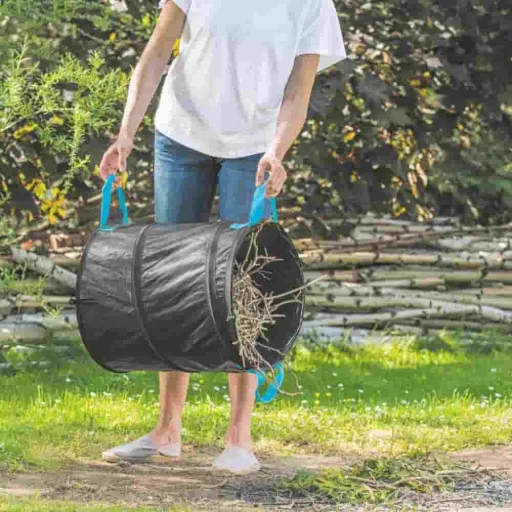 Pop up garden bag 172 l, leaf bag, foldable, tear-resistant, garden waste bag