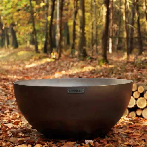 Dallas Premium Deep Steel Fire Pit - 33 inch Outdoor Fire Bowl