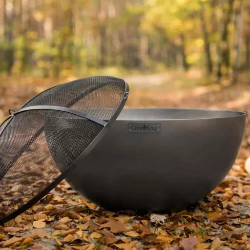 Dallas Premium Deep Steel Fire Pit - 33 inch Outdoor Fire Bowl