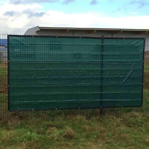 Construction Fence Screen, green Privacy Screen Fence 1.76x3.41m, HDPE, reinforced