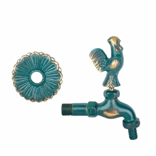 Antique Garden Faucet, Patina Outdoor Faucet 1/2 Inch