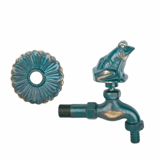 Frog Garden Faucet, Nostalgic Outdoor Spigot, 1/2 Inch