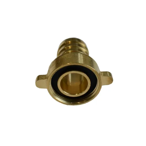 1 Inch Brass Tank Fitting with Hose Barb - Rain Barrel Connector, Bulkhead Fitting
