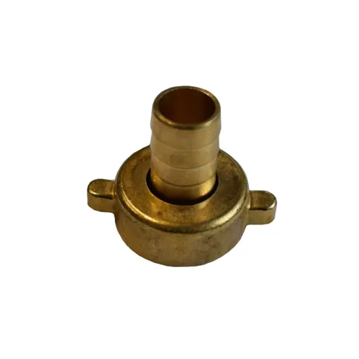 1 Inch Brass Tank Fitting with Hose Barb - Rain Barrel Connector, Bulkhead Fitting