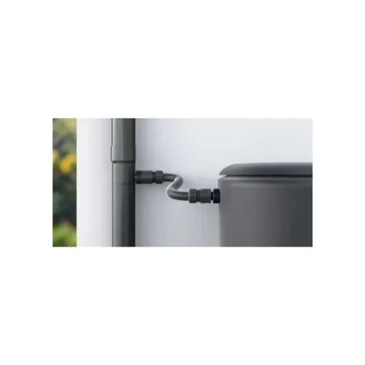 110mm Rainwater Collector - Graphite Rain Diverter for Downspouts