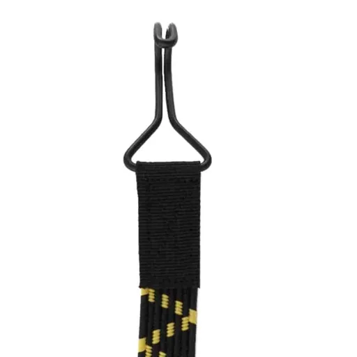 Elastic Strap with Hooks, Bungee Cord, 60cm, Yellow/Black