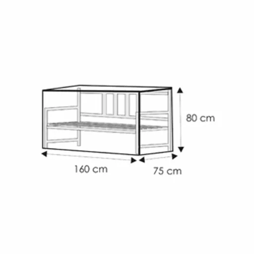 3 Seater Garden Bench Cover, Clear, 160x80x75cm, Outdoor Furniture Protection