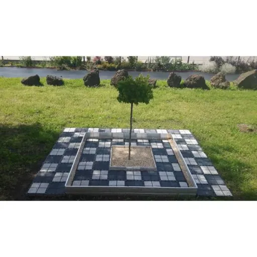 Garden edging Height: 10-14-24 cm, Length: 1-30 m | Ultra strong aluminum lawn edging, Broad: 14 cm; Crowd: 10