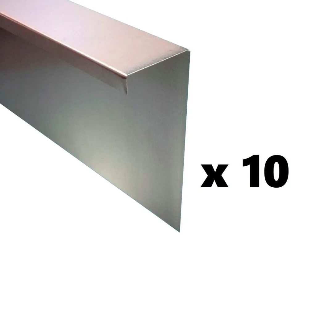 10 Pack Galvanised Steel Slug Barrier 25cm high 10m long | Slug repellent