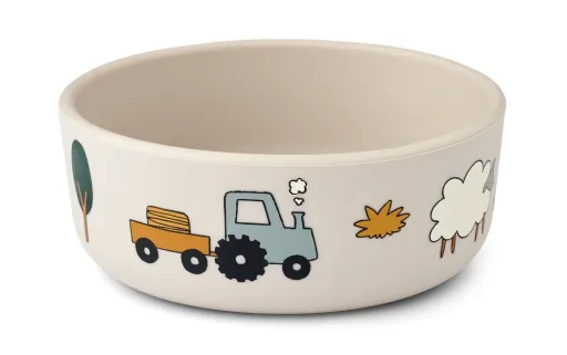 Liewood Children's Dinnerware Set - Vivi, Silicone, Farm/Sandy