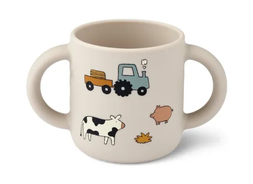 Liewood Children's Dinnerware Set - Vivi, Silicone, Farm/Sandy