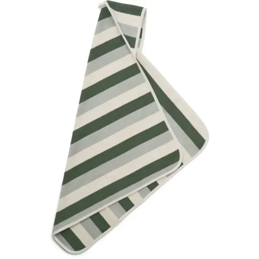 Liewood "Alba" hooded towel green streaked