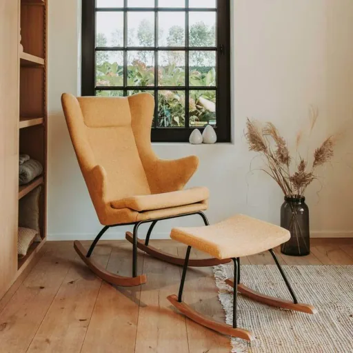 Quax rocking chair /Stillstuhl de luxe mustard yellow