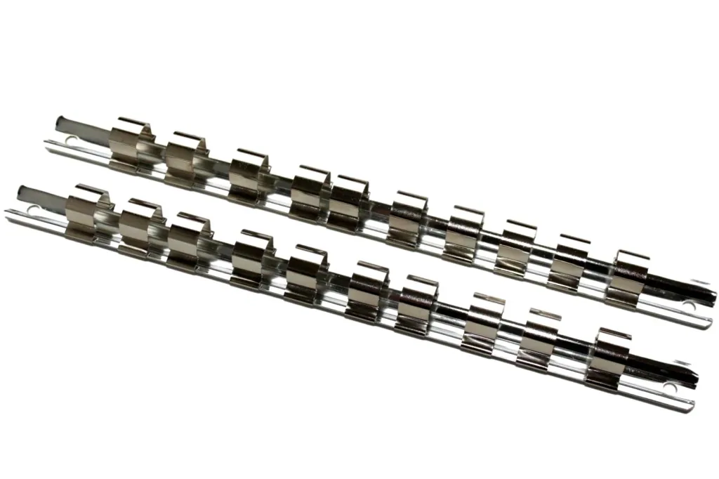 1/2 Inch Socket Rail - 10 Clip Tool Organizer