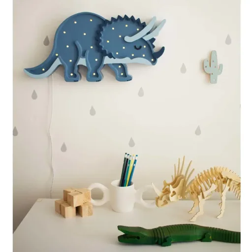 Little Lights LED Decorative Children's Lamp Dino Dark Blue