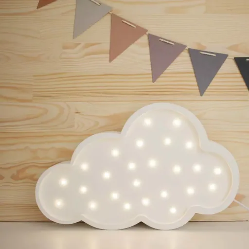 Little Lights LED Decorative Children's Lamp Wolke white