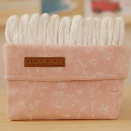 Little Dutch Baby Storage Baskets Klein "Wild Flowers" Rosa