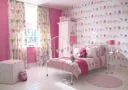 Harlequin wallpaper birds pink