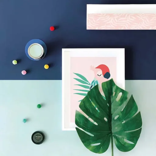 Lilipinso poster sleeping parrot pink red green