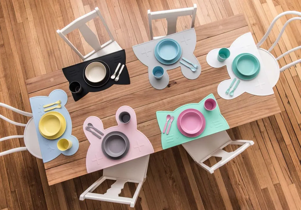 We might be tiny children table set silicone cat mint