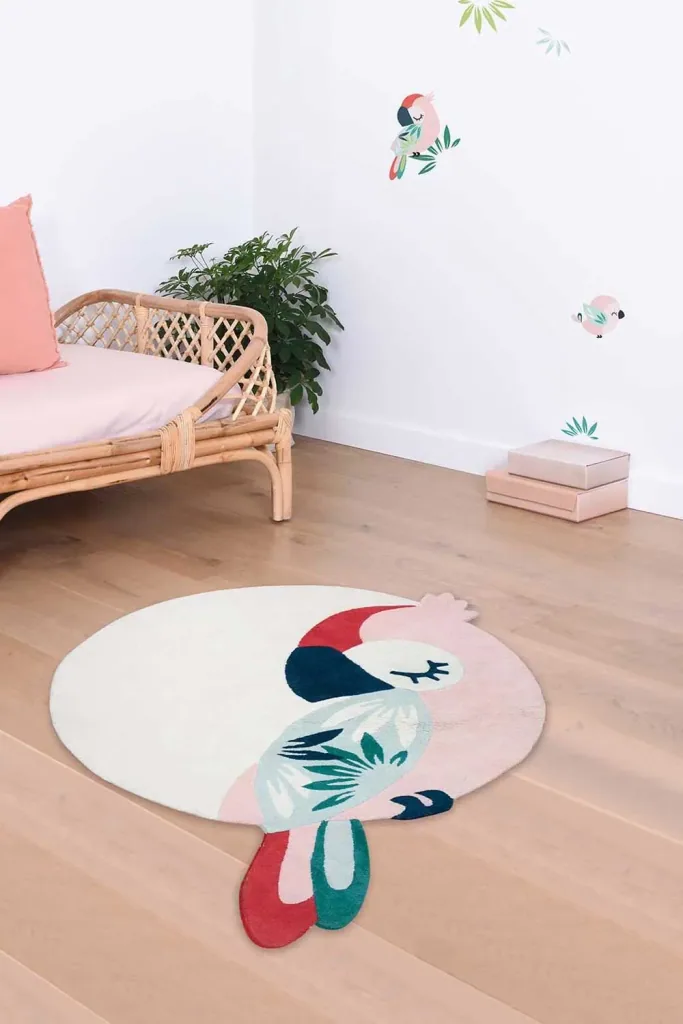 Lilipinso carpet sleeping parrot pink