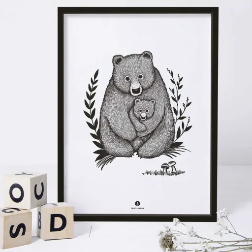 Lilipinso poster bear love black white