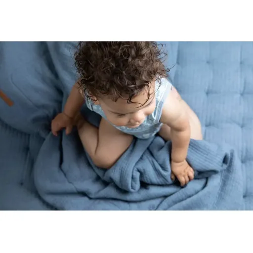 Little dutch baby cuddly ceiling university blue "pure blue", Size: 70 x 100 cm