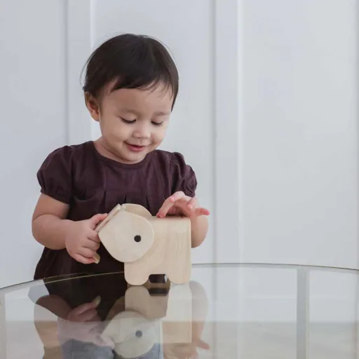 Plan Toys Spardose Elefant Holz Natur