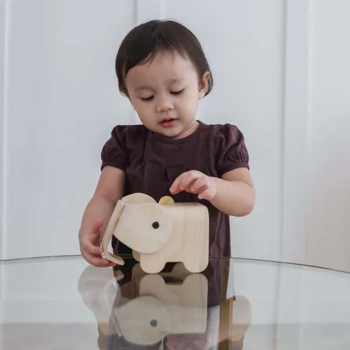 Plan Toys Spardose Elefant Holz Natur