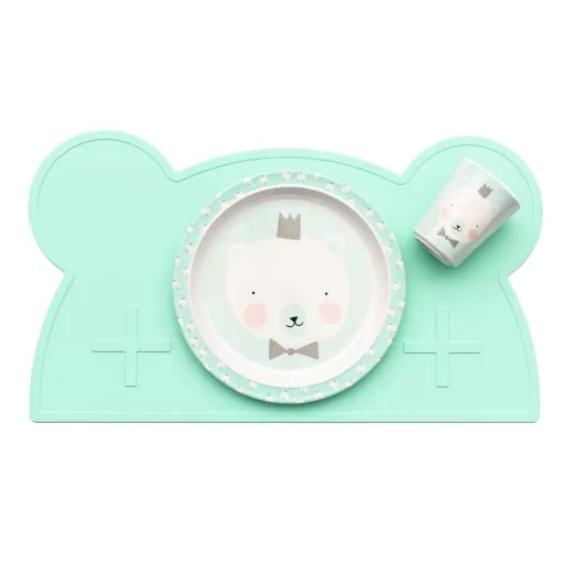 We might be tiny children table set silicone bär mint