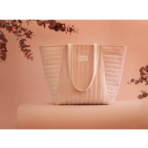 Nobodinoz wrap/ shoulder bag Savanna pink velvet