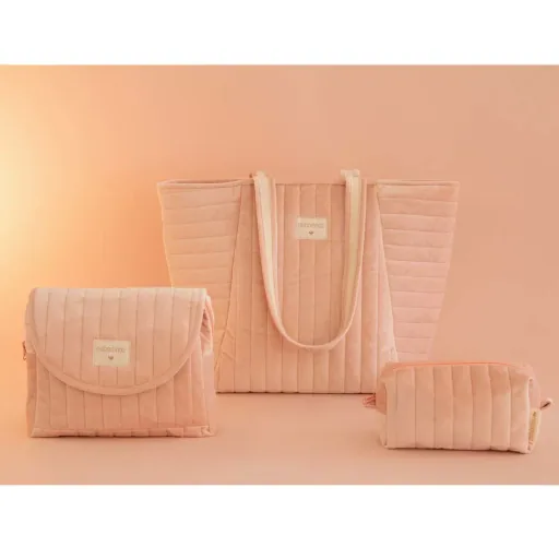 Nobodinoz wrap/ shoulder bag Savanna pink velvet
