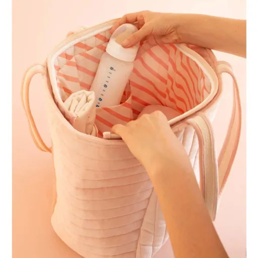 Nobodinoz wrap/ shoulder bag Savanna pink velvet