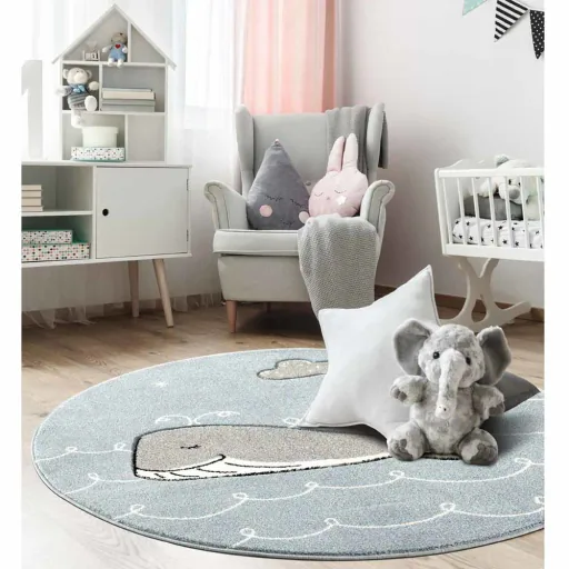 Scandic Living children's carpet round whale