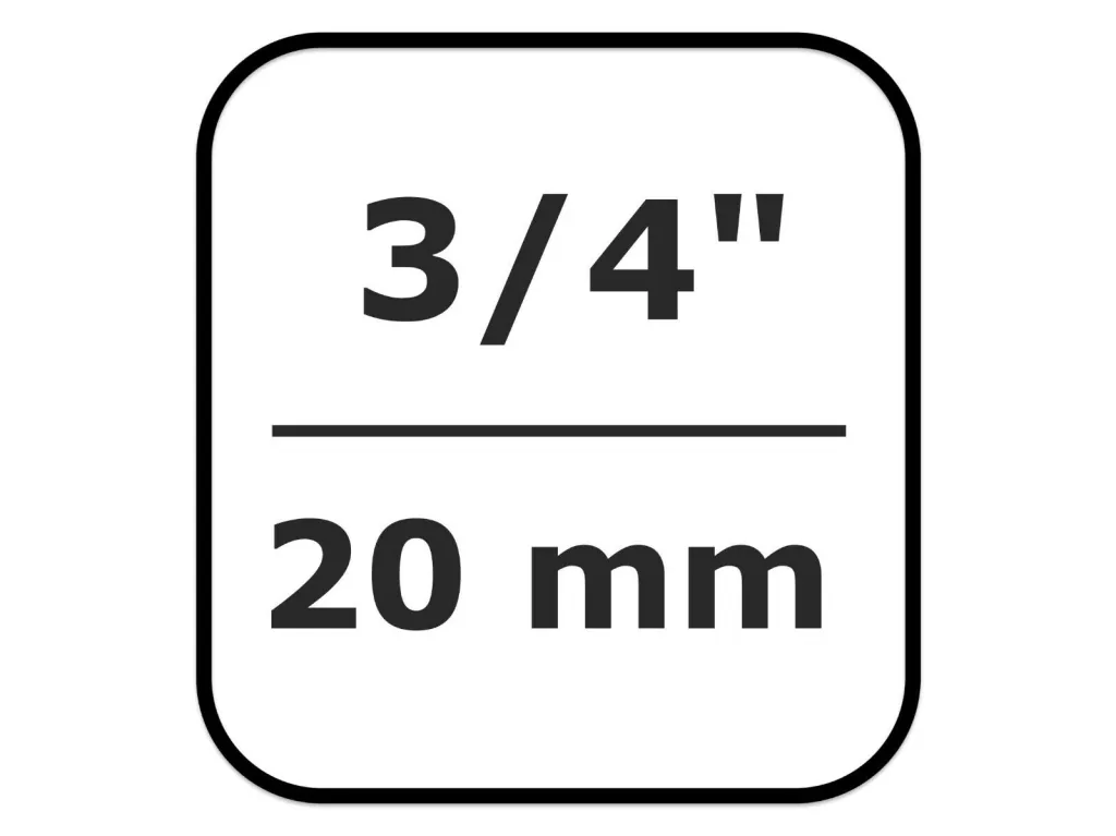 3/4 Inch Impact Socket, 27mm, Cr-Mo Steel, 6-Point