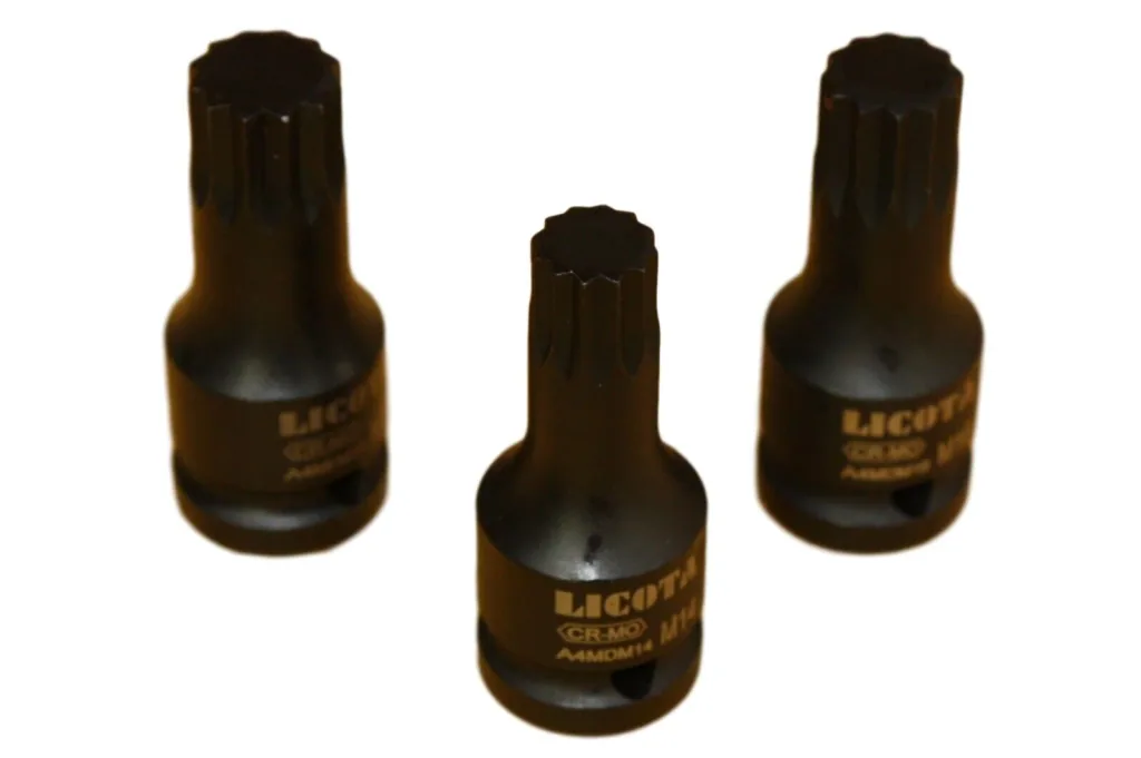 Impact Socket Set 1/2 Inch, Spline M5-M18, 8-Piece