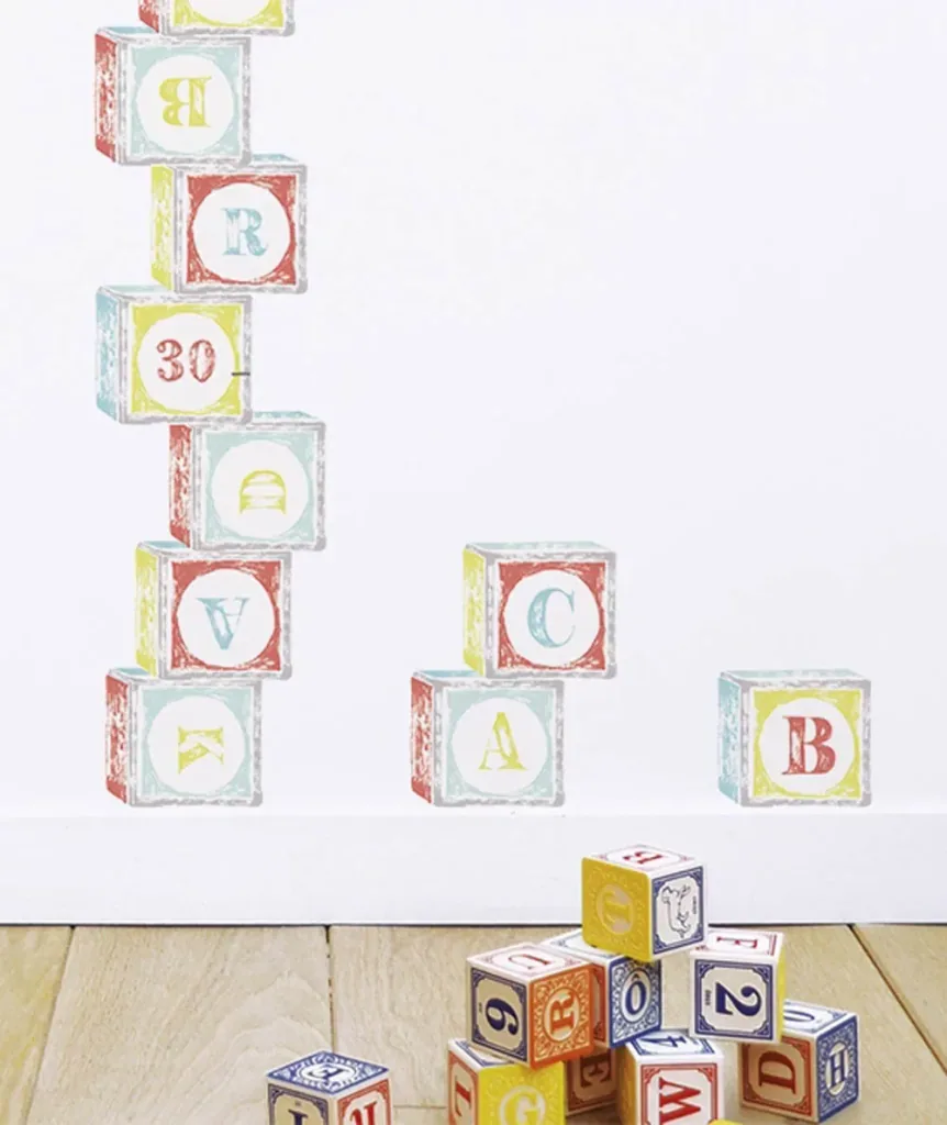 Lilipinso sticker letter on play cubes u