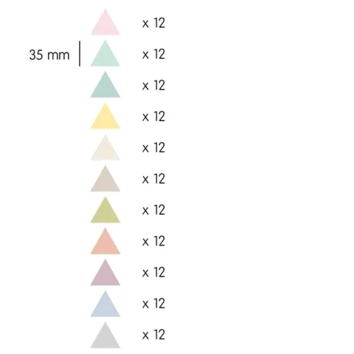 Tresxics Wall Sticker triangle Pastel