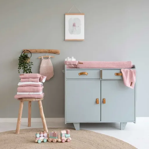Little dutch hooded towel uni pink "pure pink"