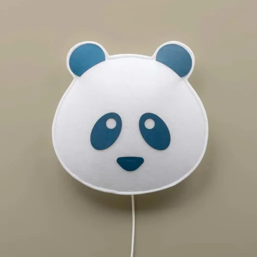 Buokids soft wall lamp panda bear blue