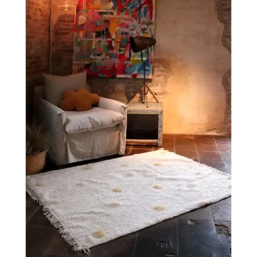 Lorena Canals washable carpet "Hippy Dots" honey