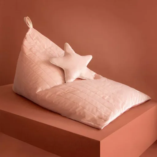 Nobodinoz Bean Bag "Essaouira" Savanna and pink